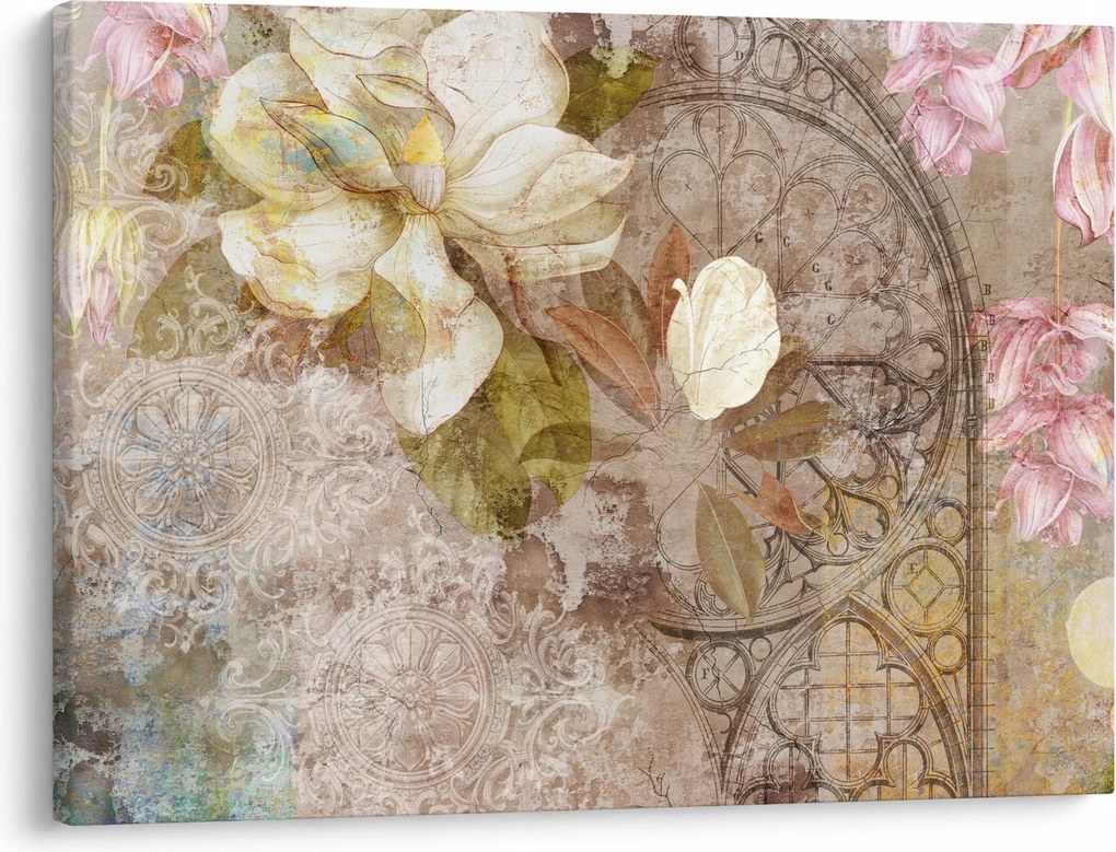 Tablou - Ornament de flori (70x50 cm)