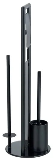 WENKO 24982800 - Set WC RAVINA 20x70 cm inox/negru