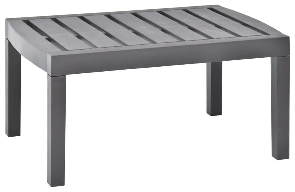 vidaXL Masă de grădină, cafeniu, 78 x 55 x 38 cm, plastic