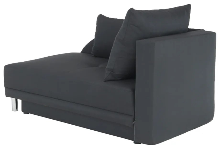 Canapea extensibilă, material textil gri-negru, dreapta, LAUREL