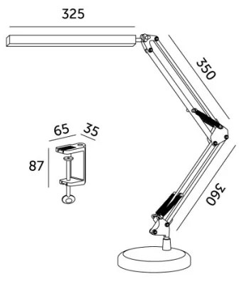 Lampă LED dimabilă de masă 2 în 1 USB TENUIX LED/14W/5V 3000-6000K alb