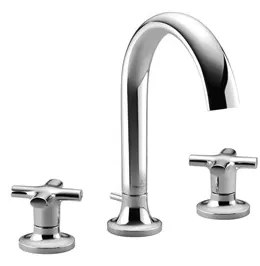 Baterie lavoar cu dubla comanda si ventil pop-up, Villeroy&Boch La Fleur, crom, 20710957-00