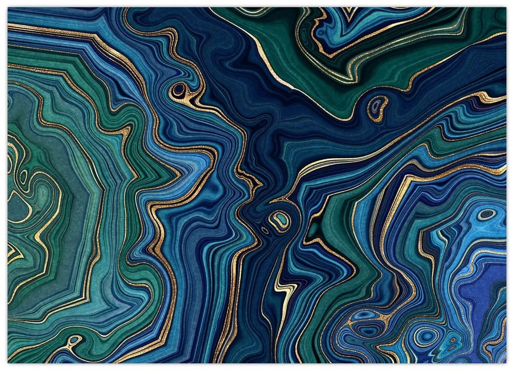 Tablou pe sticlă - Marmură de agat (70x50 cm)