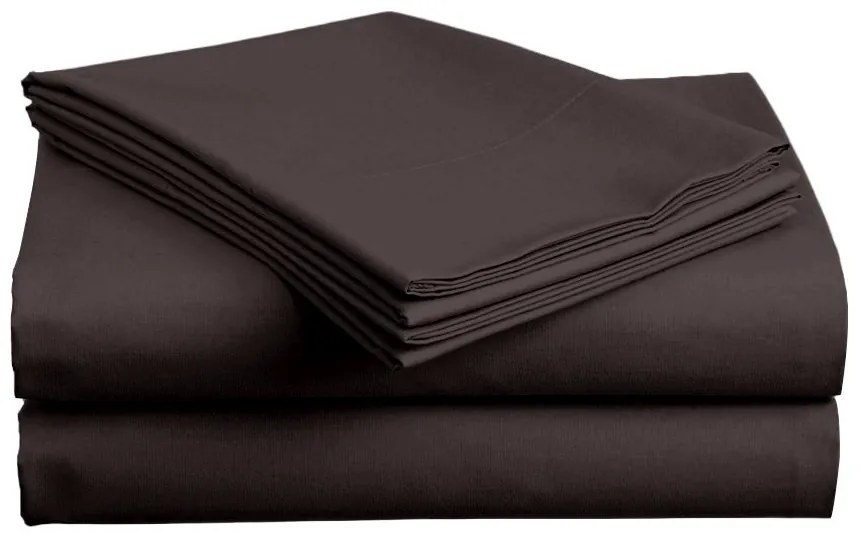 Cearsaf de bumbac LUX maro inchis 140x240 cm