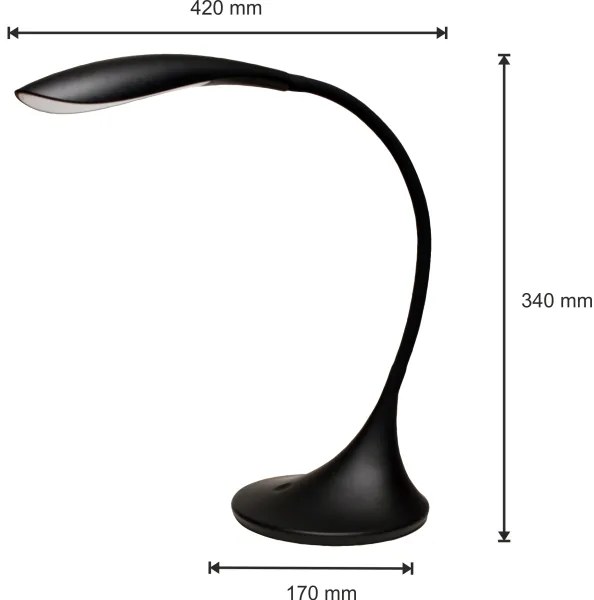 LED Lampă de masă VELA LED/6,5W/230V negru