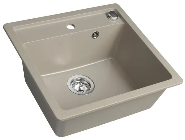Sapho - Chiuvetă de bucătărie 53x50 cm granit/bej
