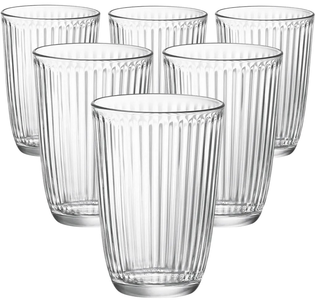 Set de pahare Bormioli Rocco long drink 6 pieseLine, 390 ml, 390 ml
