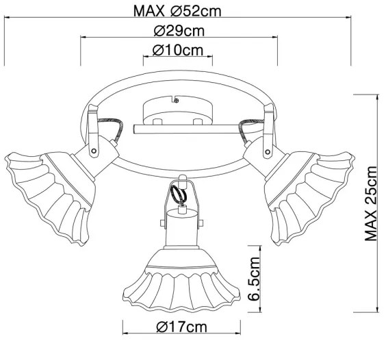 Spot Globo 54050-3 JOWITA 3xE27/40W/230V