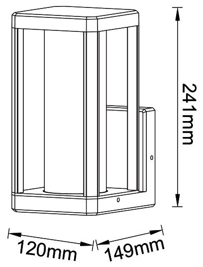 Aplica pentru perete exterior IP65 NEVADA negru, MA-8897