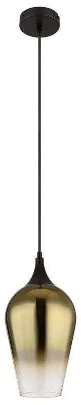 Pendul design modern LAVUS negru/auriu