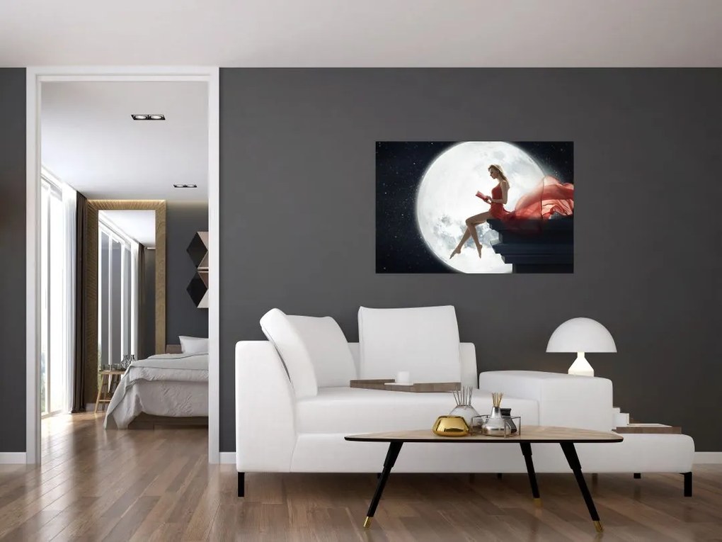 Tablou - Femeia sub clar de lună (90x60 cm)