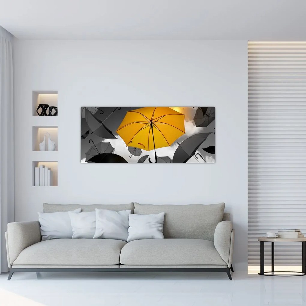 Tablou - Umbrelă galbenă (120x50 cm)