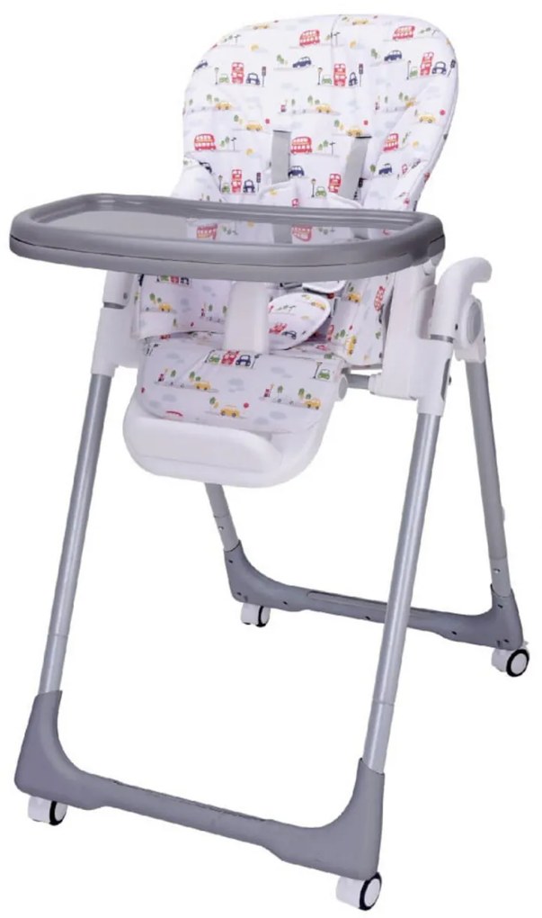 Scaun de masa pentru copii si bebe NOVOKIDS™ Go baby reglabil in 6 trepte de inaltime , Pliabil , Centura de siguranta, Sezut comfortabil, Masuta
