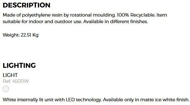 CORP DE ILUMINAT LED DECORATIV SABINAS LAMP LOW