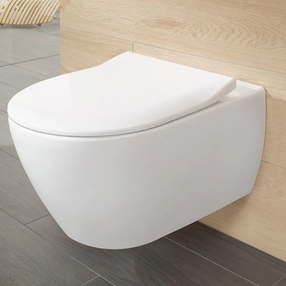 Capac Wc soft close alb slim Villeroy Boch Subway 2.0 Alb, slim