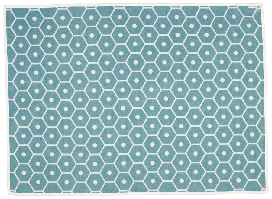 Pătură turcoaz din amestesc de lână 140x180 cm Honey Turquoise – Pappelina