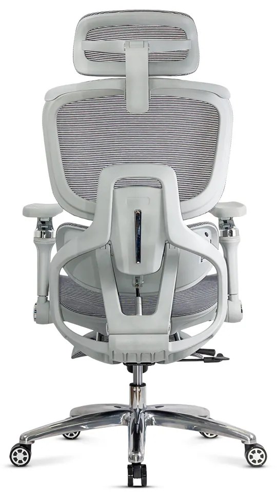 Scaun ergonomic gri de birou cu suport lombar încălzit cu masaj și șezut cu ventilație SYYT 9521