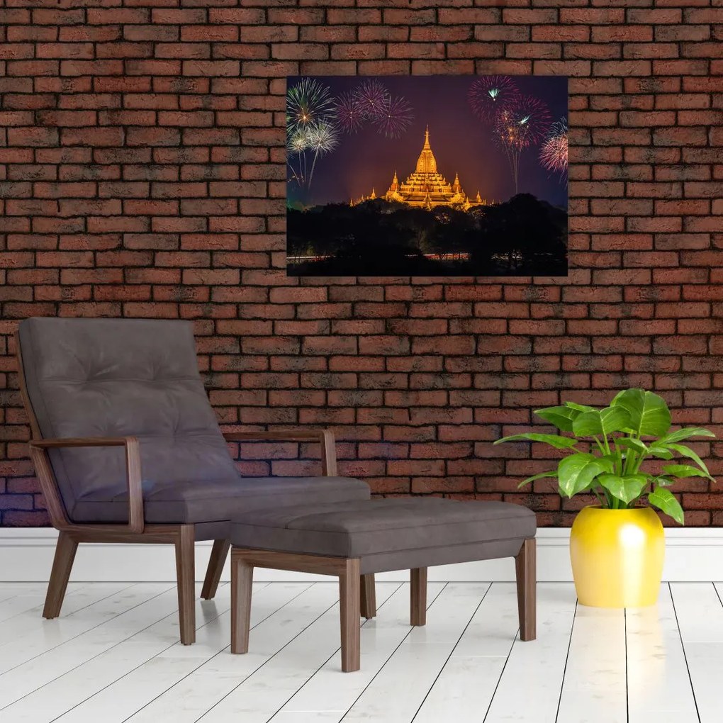 Tablou cu artificii în Asia (70x50 cm)