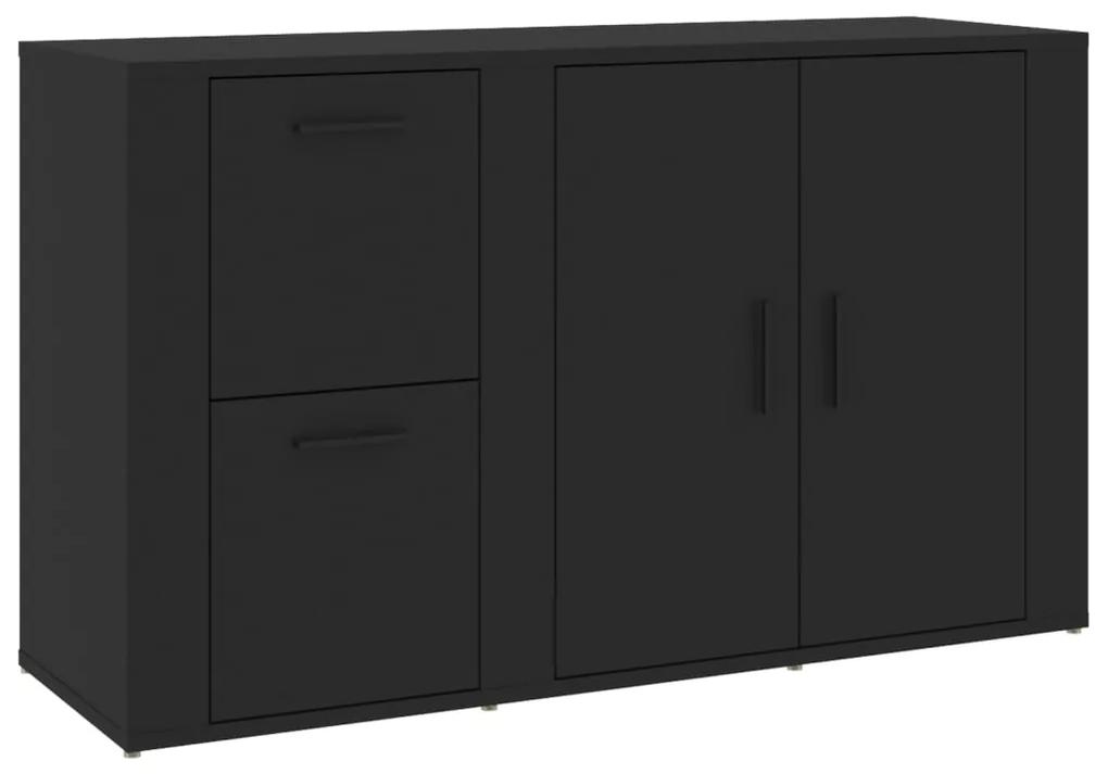 820997 vidaXL Servantă, negru, 100x33x59,5 cm, lemn compozit
