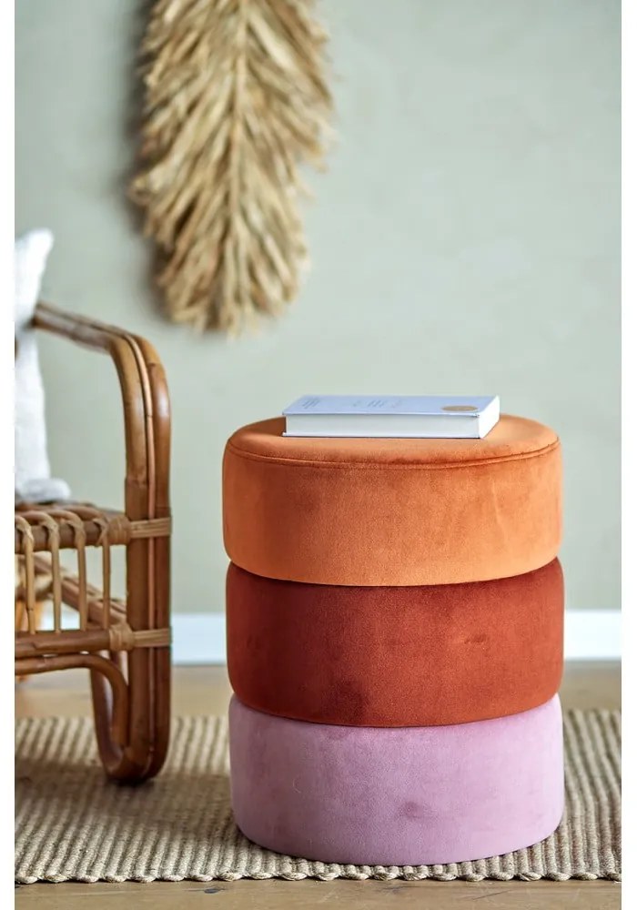 Taburet cu tapițerie din catifea Bilbao – Bloomingville