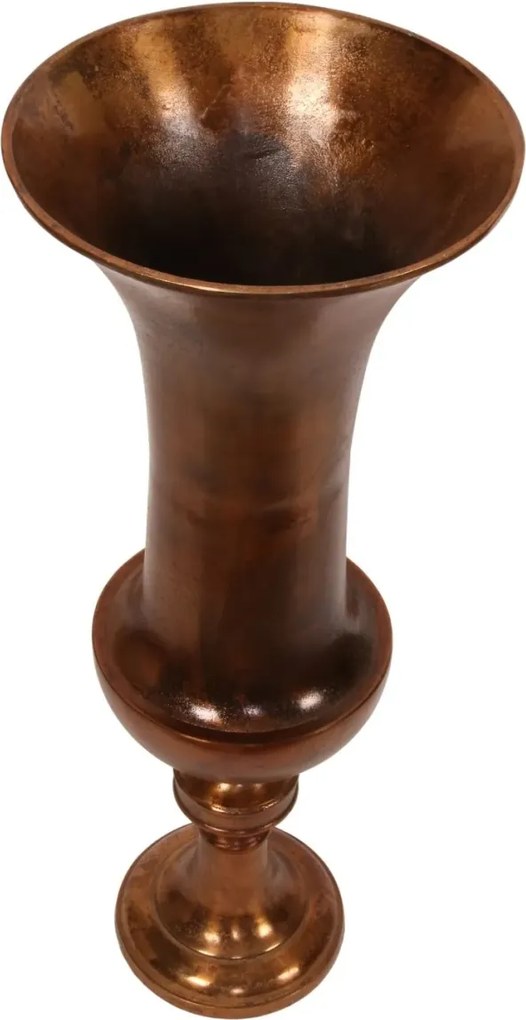 Vază din aluminiu, bronz, finisaj antichizat, 73 x 28 cm, „Delphine”