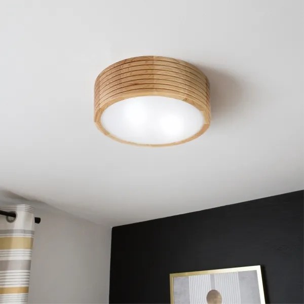 Plafonieră pentru baie OAK 2xE27/15W/230V IP54 stejar Ø 27 cm