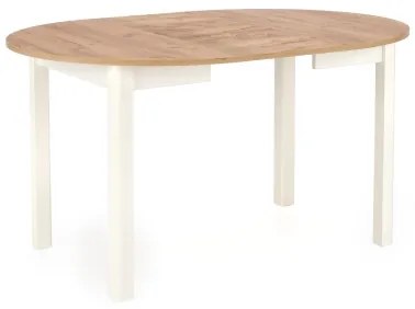 Masă de dining CALMIO, stejar craft/alb