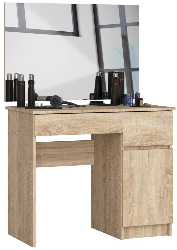 Masă de toaletă Parijat (Stejar sonoma) (cu oglindă) (D). Promo -38%. 1070898