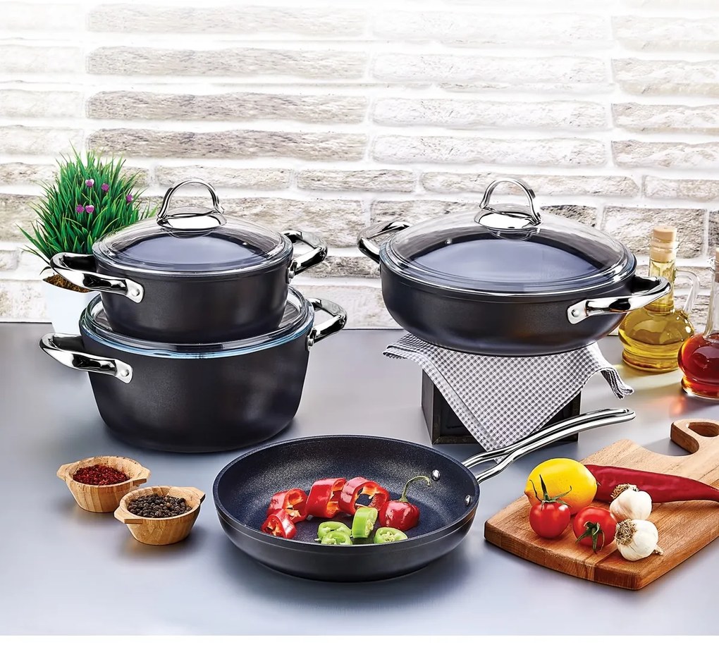Set de oale de gătit antiaderente 4Home Titaniumdin 7 piese