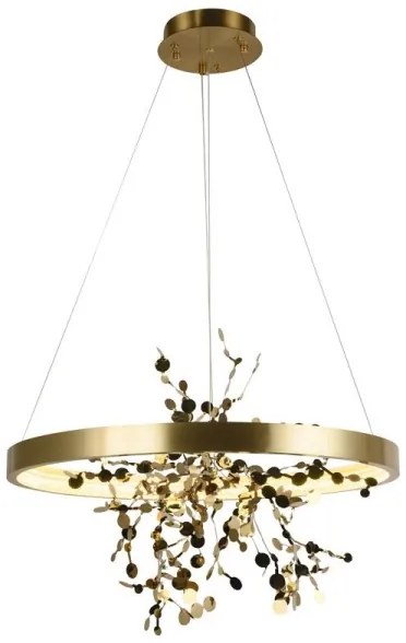 Lustră LED dimabilă pe cablu LED/40W/230V 3000-6500K auriu + telecomandă