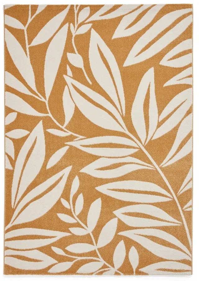 Covor galben ocru 80x150 cm Sorral Leaves – Catherine Lansfield