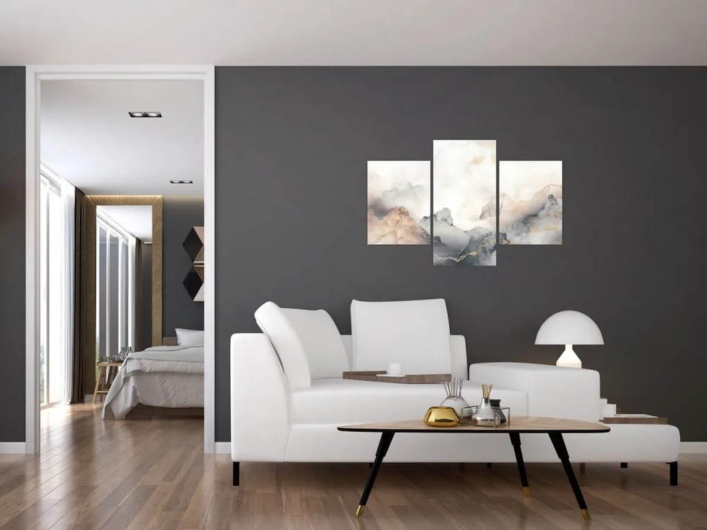 Tablou - Munte abstracție cu textura de marmură (90x60 cm)