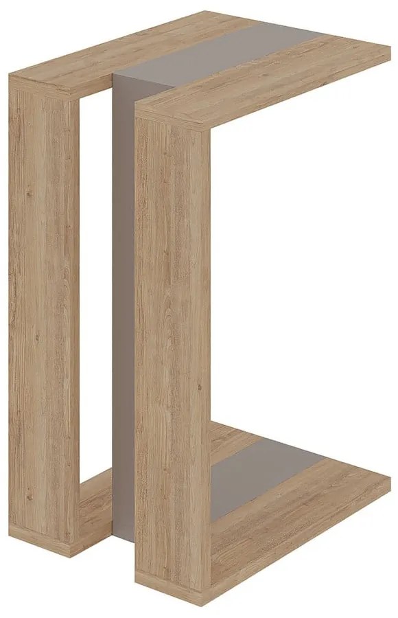 Măsuță auxiliară cu aspect de lemn de stejar 40x30 cm Macha – Marckeric