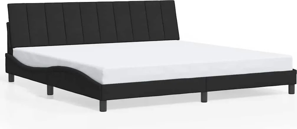 vidaXL Cadru de pat fără saltea, Hanko, negru, 200x200 cm, catifea