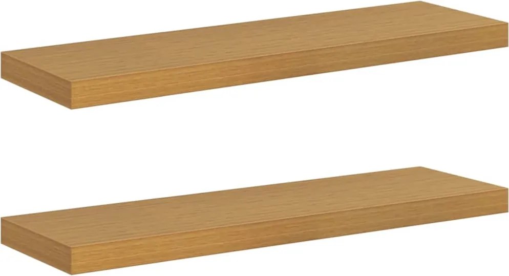 vidaXL Raft de perete 2 pcs Bej 80 x 23,5 x 4 cm Lemn compozit