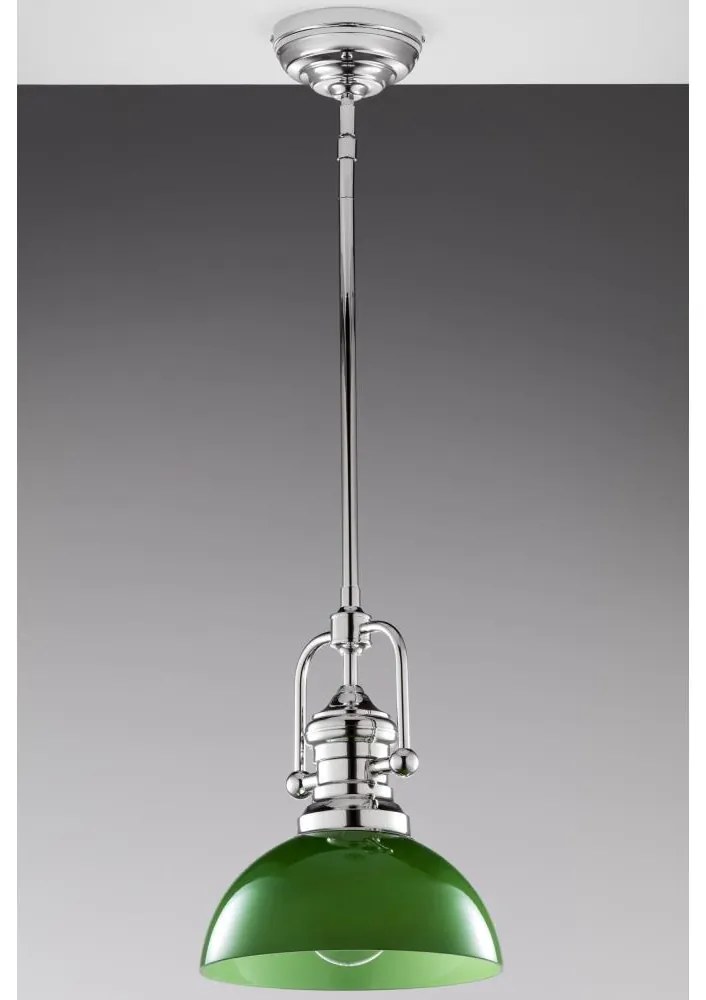 Jupiter 2071 - Lustră pe tijă PLATINO 1xE27/15W/230V verde/crom lucios