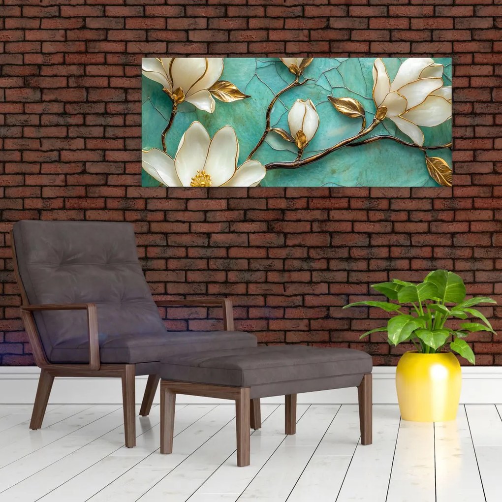 Tablou - Magnolii 3D (120x50 cm)
