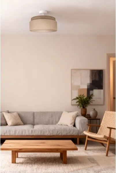 Brilagi - Lustră aplicată PADOVA 1xE27/60W/230V Ø 40 cm bej