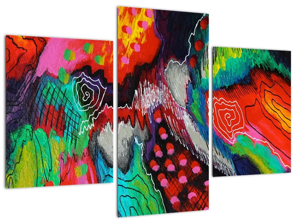 Tablou abstract - culori (90x60 cm)