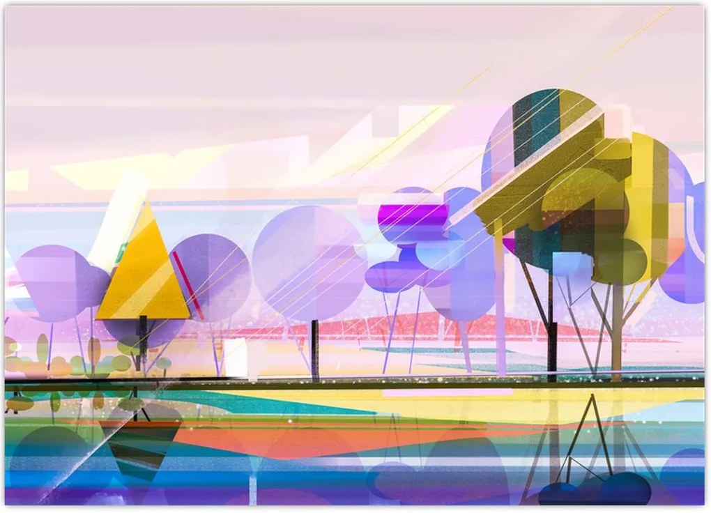 Tablou - Peisaj, abstracție (70x50 cm)