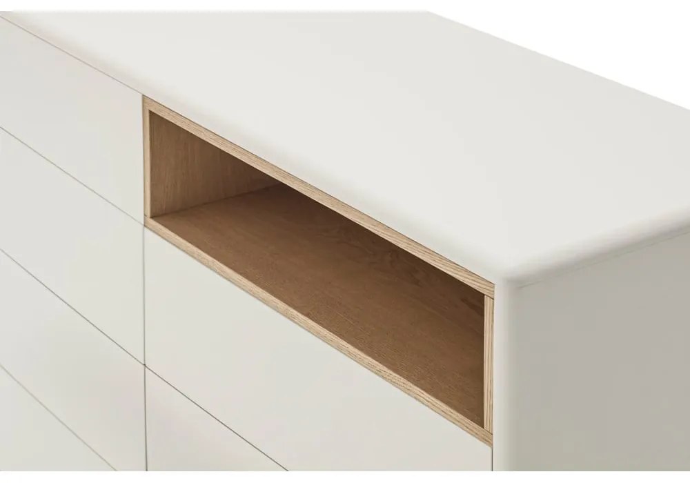 Comodă crem 120x90x40 cm Corvo – Teulat