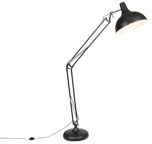 Lampă de podea industrială neagră reglabilă - Hobby