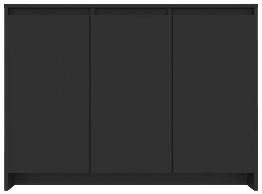 Servanta, negru, 102x33x75 cm, PAL 1, Negru