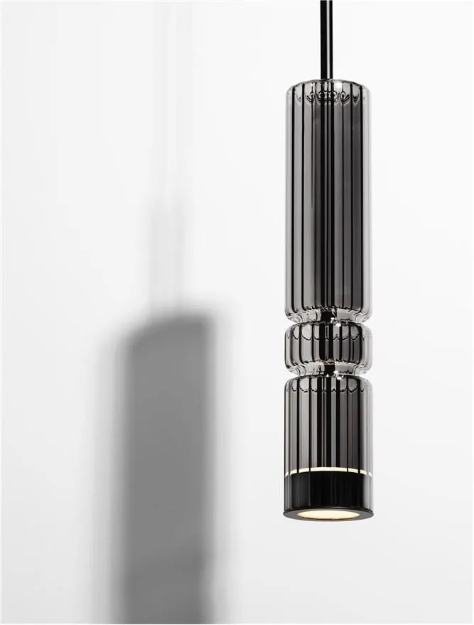 Pendul LED design modern BENTO gri fumuriu