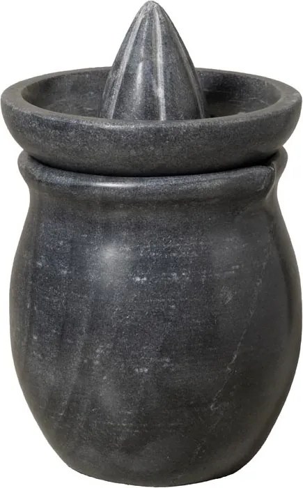 Storcător de citrice din marmură gri antichizat, finisaj mat, 20 × 13 cm, „Grey Marble"