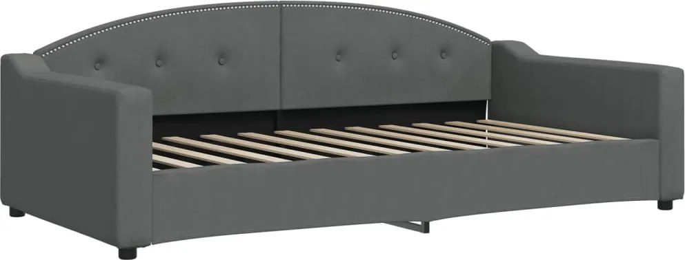 vidaXL Cadru de pat, gri închis, 100 x 200 cm, material textil