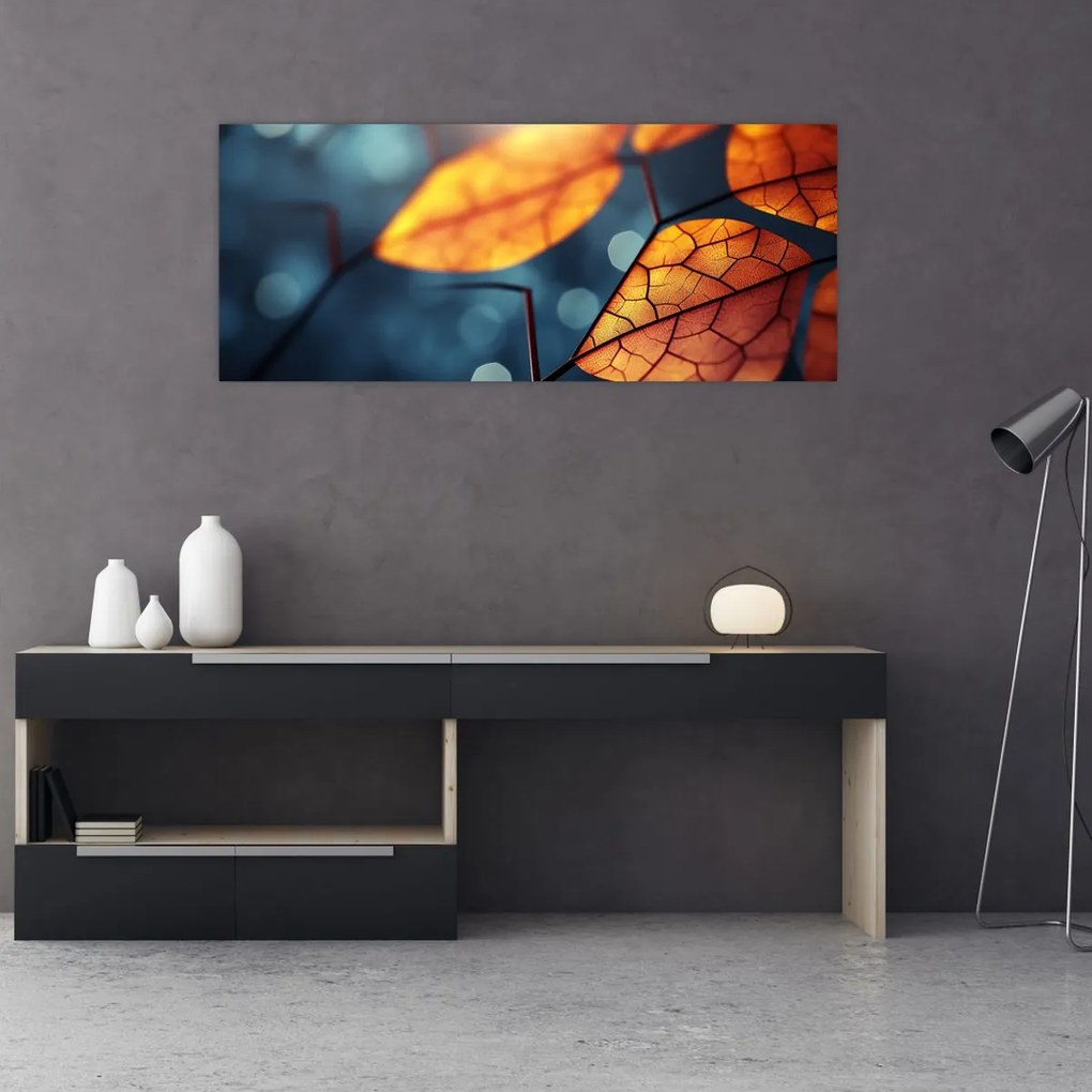 Tablou - Textura frunzelor (120x50 cm)