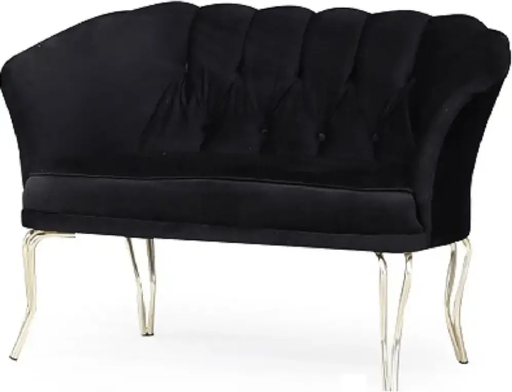 Canapea 2 locuri  Viena ,negru auriu