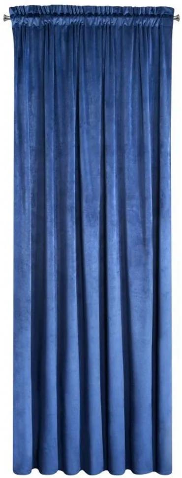 Draperie monocromă din catifea albastră 300 cm