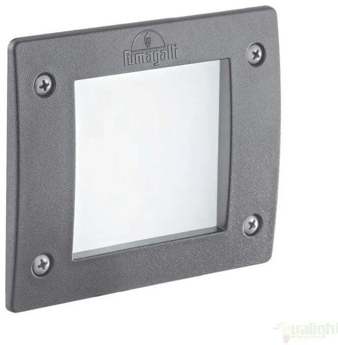 Spot incastrabil pt. exterior, dim.11,5x11,5cm, IP66, LED LETI SQUARE FI1 GRIGIO 096599